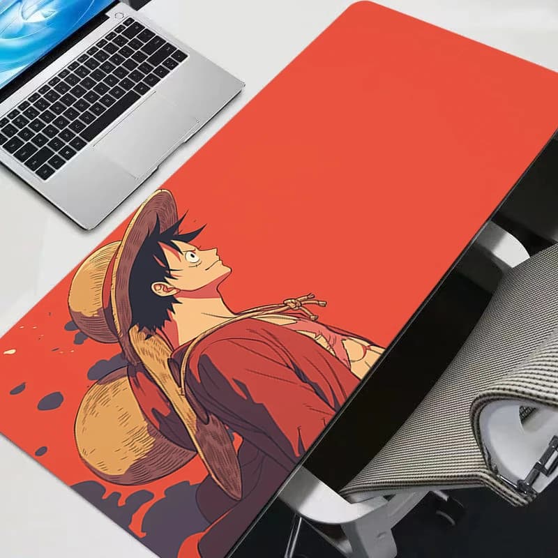 Tappetino per mouse grande Anime One Piece Gamer Computer Mousepad Accessori da gioco Tablet Varmilo Tastiera resistente anime Mausepad