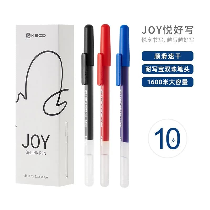 Kaco 5/10 pezzi penna gel da 0,5 mm ritorno a scuola ricariche di inchiostro nero/blu/rosso per forniture per esami scolastici per ufficio penna firma di cancelleria