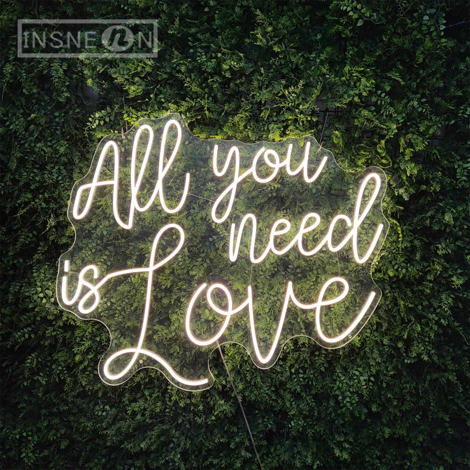 Tutto ciò di cui hai bisogno è Love Neon Sign Wall Wedding Club Party Neon Light Shop Home Bedroom Cave LED Hanging Birthday Neon Light Wall