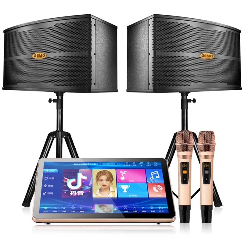 New Full Set 5in1 HC KTV Karaoke Machine With 18.5" Touch Screen 6.5" Speakers Karaoke Player & Private Mold