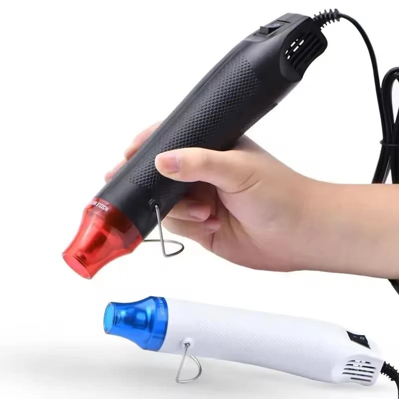 Pistola ad aria compressa Strumento fai da te Calore Utensile elettrico 220/110V Mini Temperatura di saldatura Artigianato Ventilatore con supporto termoretraibile del sedile