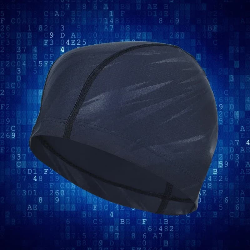Cuffia da nuoto in tessuto di alta qualità da uomo cuffia da nuoto resistente con motivo a fulmini per uomo accessori per il nuoto cappelli da bagno