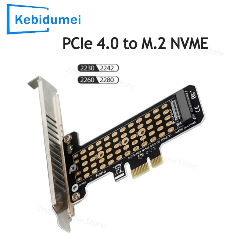 Adattatore SSD PCIE a NVME PCIe 4.0/3.0 X1 x1 X4 x8 x16 a M.2 M Scheda di espansione chiave Riser per disco rigido SSD 2230 2242 2260 2280 M2