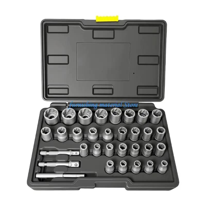 Y5GD Heavy Duty 32pc Stuck Bolt Removal Corrosion Resistant Alloy Steel Mechanics Tool