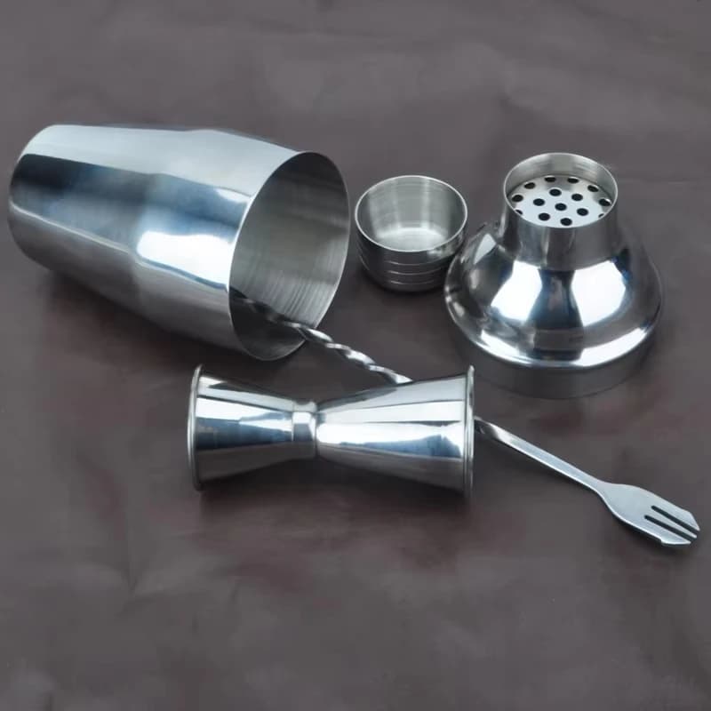Cocktail Shaker Set Stainless Steel Bartender Kit Cocktail Mixer Wine Martini Boston Shaker Party Bar Tools 3pcs/set