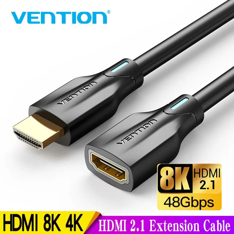 Vention HDMI 2.1 Extension Cable HDMI 2.1 Extension Cable HDMI 2.1 8K male-female HDMI Cable 48 Gbps for PS4 HDMI Extender HDMI 2 Switch