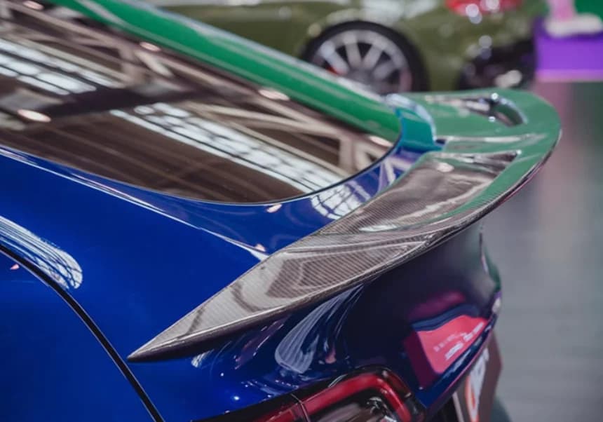 Spoiler posteriore per bagagliaio auto in vera fibra di carbonio, accessori per Tesla Model Y, decorazione auto in FRP.