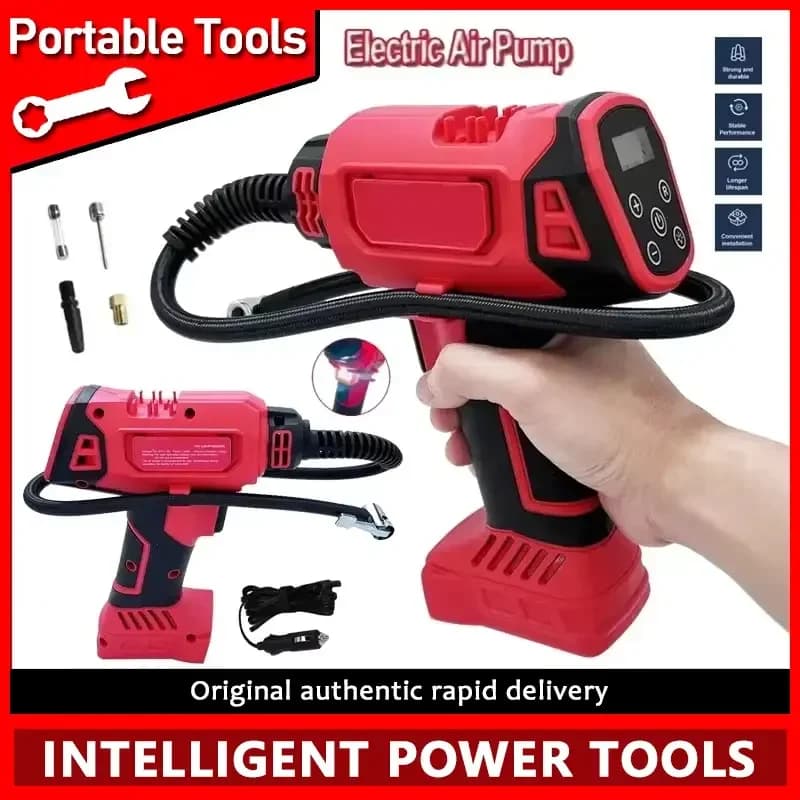 Nuovo compressore d'aria portatile senza fili, pompa elettrica per pneumatici auto, gonfiatore automatico per batteria Milwaukee 18V