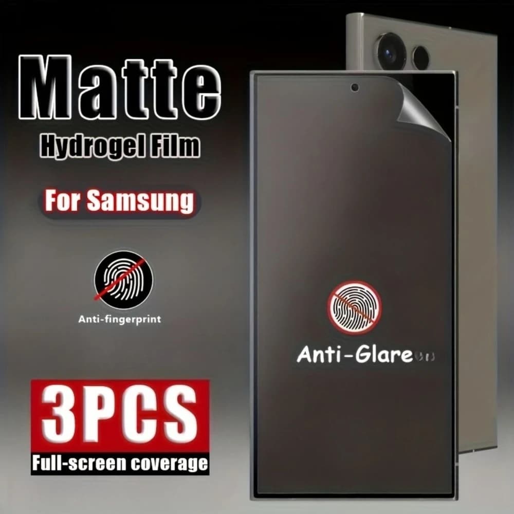 3 pezzi pellicola idrogel opaca a copertura totale per Samsung Galaxy S26 S25 S24 Ultra S23 S22 S21 Plus S25 S24 FE protezione schermo anti-goccia