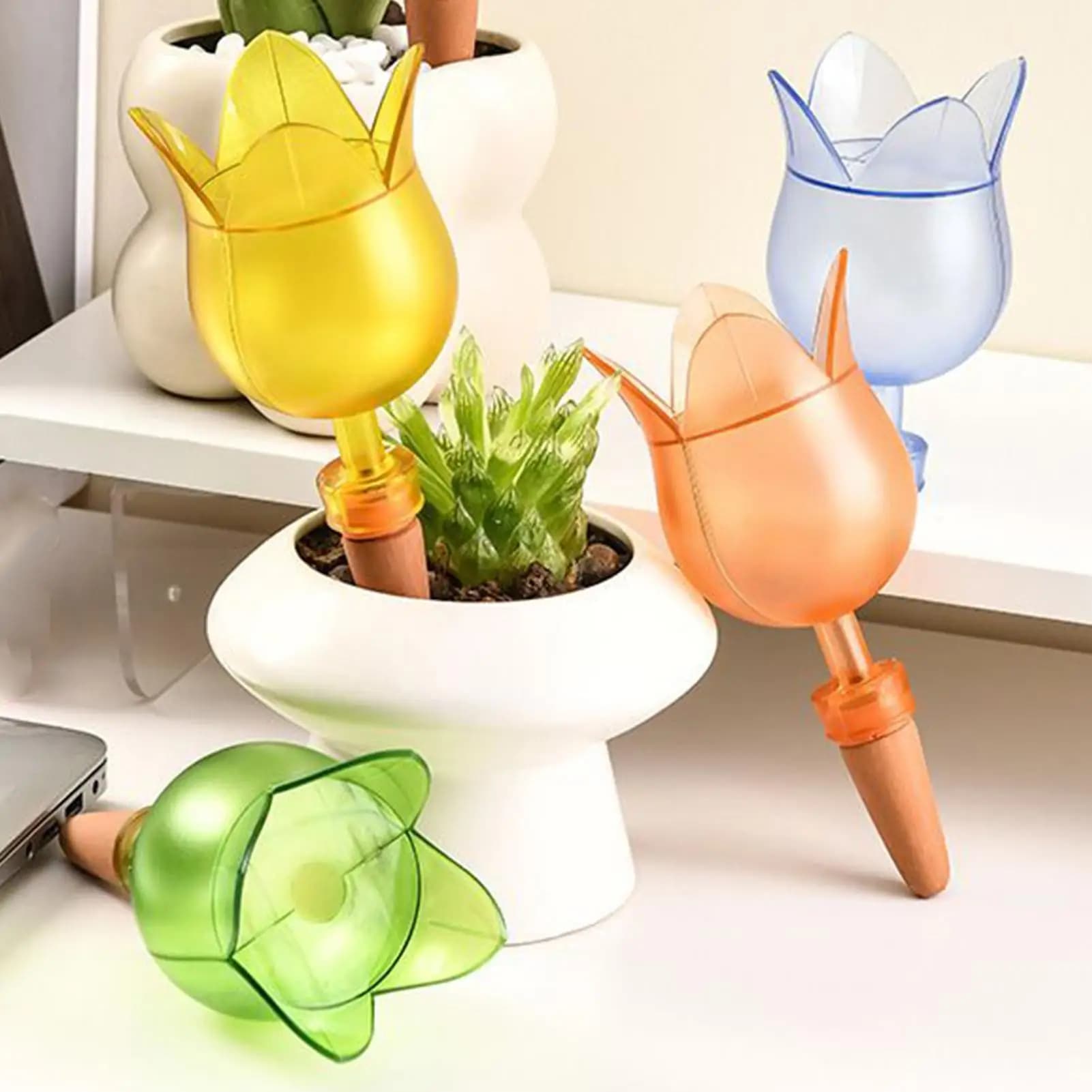 Inserto per fioriera autoirrigante Palo per irrigazione automatico per piante da fiore Sistema automatico per irrigazione a goccia Dispositivi per irrigazione Attrezzo da giardino