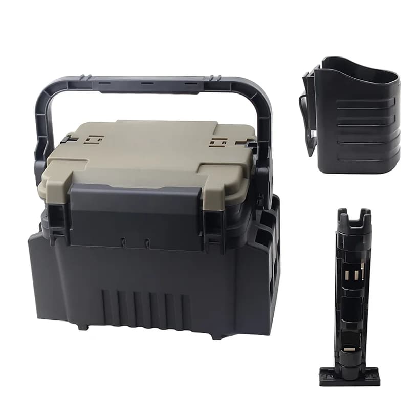 Grande Scatola Organizer per Pesca Multifunzione, Contenitore per Esche e Pesci Vivi, Scatola di Stoccaggio Rinforzata, Accessori per la Pesca, Tackle Box Pesca