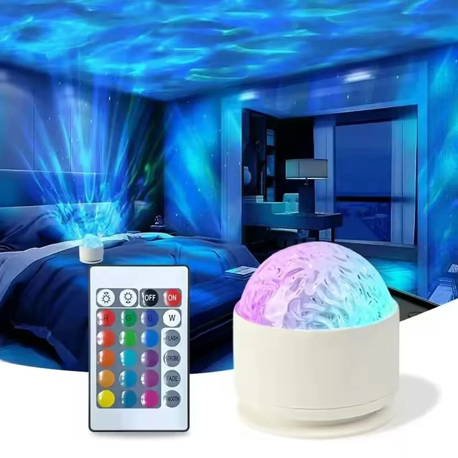 1 proiettore 2-in-1 Aurora Borealis e Star Cloud con telecomando, lampada notturna galattica ricaricabile tramite USB, diverse modalità, illuminazione ambientale dimmerabile per soffitto della camera da letto, soggiorno, cameretta dei bambini, decorazioni per la casa, relax, sonno, idee regalo