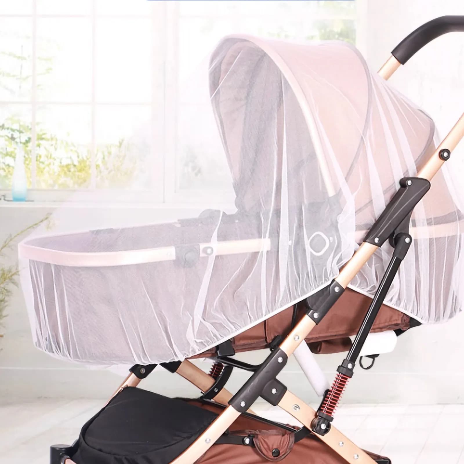 2 pezzi di zanzariera per passeggino, adattabile universalmente, leggera e traspirante, per la protezione del passeggino dagli insetti