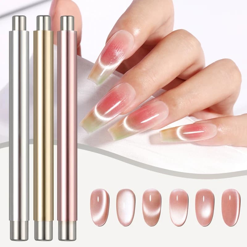 1pc forte magnetico lungo doppia testa magnete per unghie penna per strumenti magnete per unghie nail art manicure per gatto gel magnetico per manicure fai da te