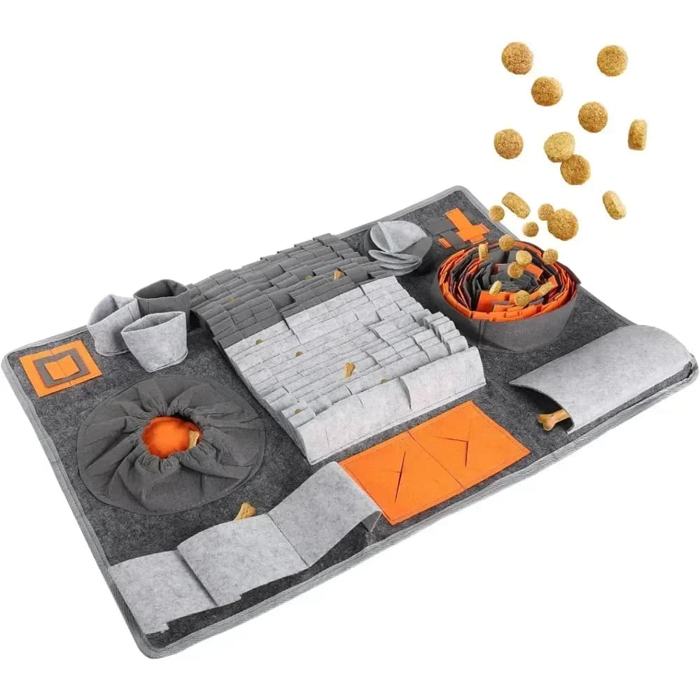 Dog Olfactory carpet Mat nose smell training Sniffing Pad Dog Puzzle feeding bowl Slow feeding bowl Dispenser food washable carpet toys for dogs