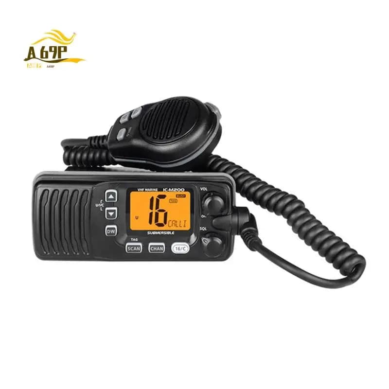 A69P-IC-M200 Radio Marina ad Alta Potenza 25 Watt Impermeabile, Walkie Talkie VHF ad Altissima Frequenza