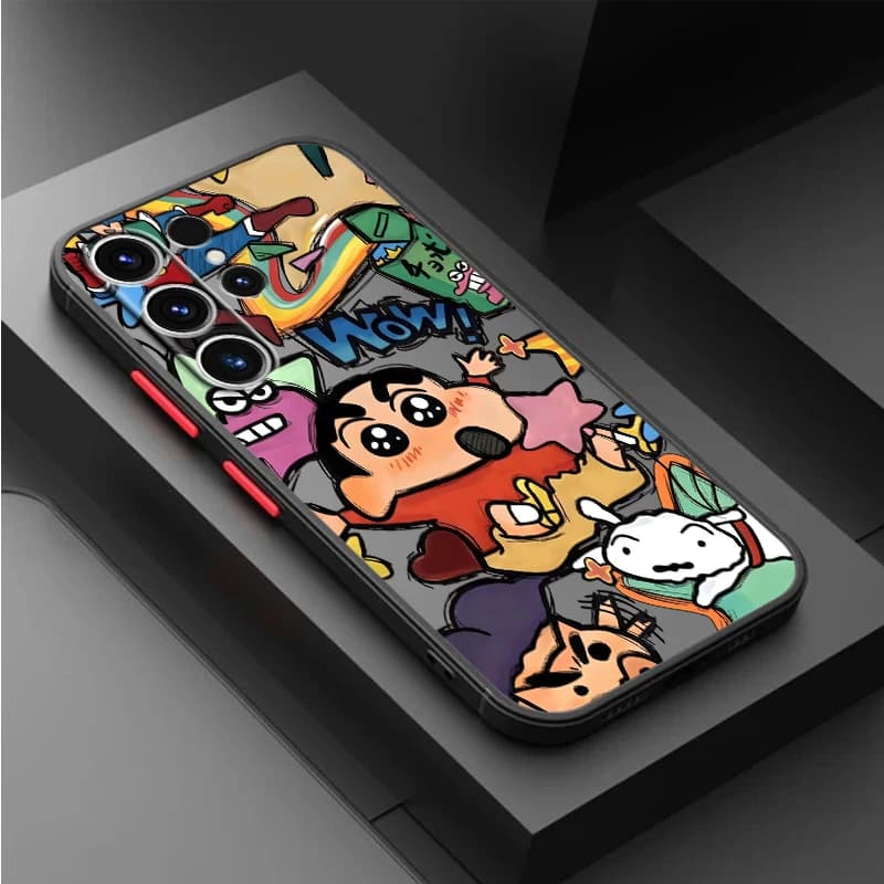 Cover Posteriore per Telefono Samsung Galaxy S25 Ultra S26 S24 Plus S23 FE Note 20 Ultra 10+ S20 FE S22 S21 S-Shin-Chan