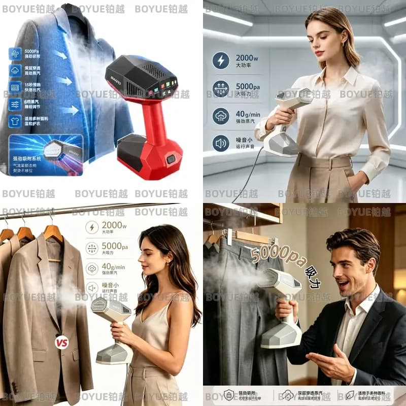 Portable Handheld Garment Steamer High Power Vertical Hanging Iron Quick Wrinkle Remover for Clothes Home Travel Use Compact