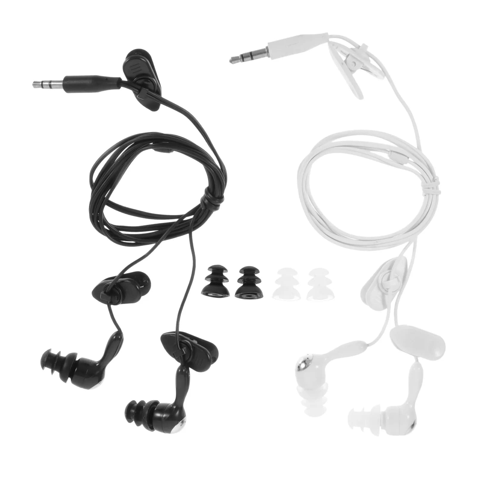 2 waterproof diving headsets for swimmers, flexible in-ear earphones suitable for swimming, diving, snorkeling, surfing, bath, shower