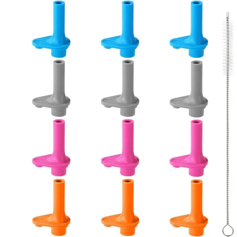 Accessori e Ricambi 15Oz per Zak, 12 Pezzi Valvola a Morso in Silicone con Spazzola per Pulizia, Coperchio per Tazza con Cannuccia Antigoccia