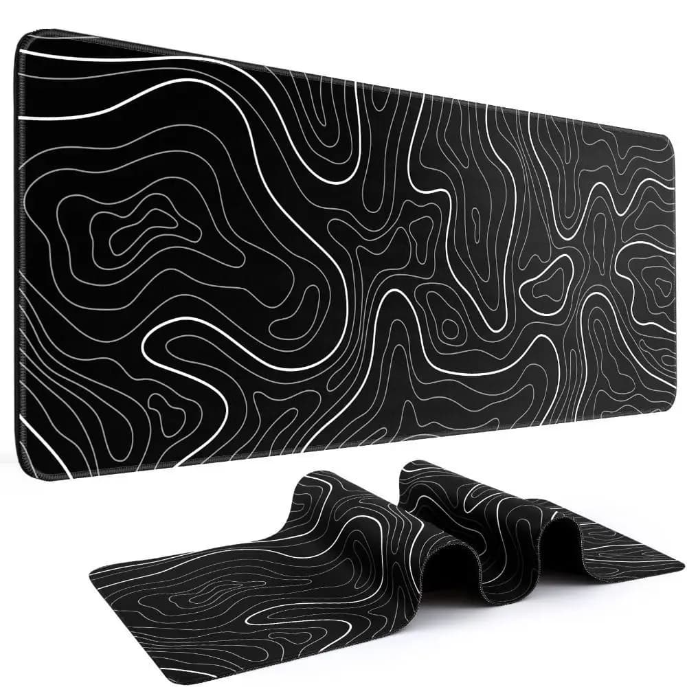Professional Gaming Topographic Shape Gaming Mouse Pad Anti-Slip Wear-Resistant Office Keyboard Desk Mat Table Mat Computer Desk
