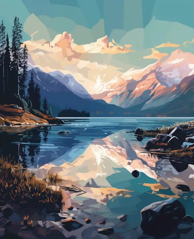 1pc frameless Painting By Numbers For Beginner Modern Acrylic Paints Landscape Pictures Canvas hobby Crafts