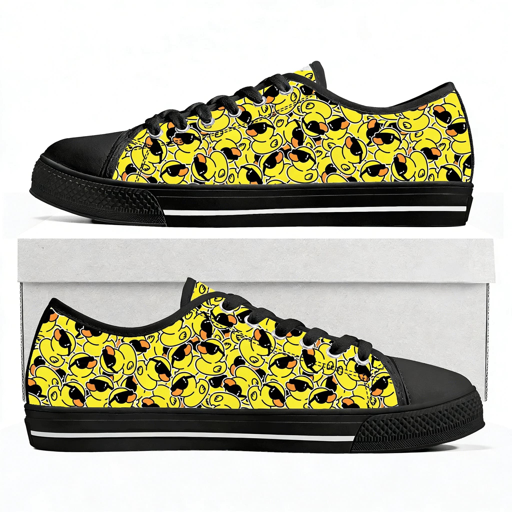 Yellow Duck Printed Low Top High Quality Sneakers Mens Womens Teenager Canvas Sneaker Casual Couple Hiking Lightweight Shoes