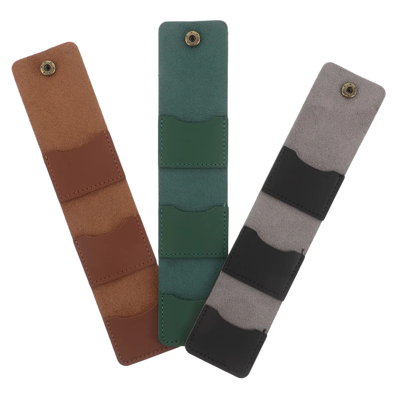 Set di 3 Portaplettro Arrotolabili in PU, Organizer Compatto e Portatile per Chitarristi