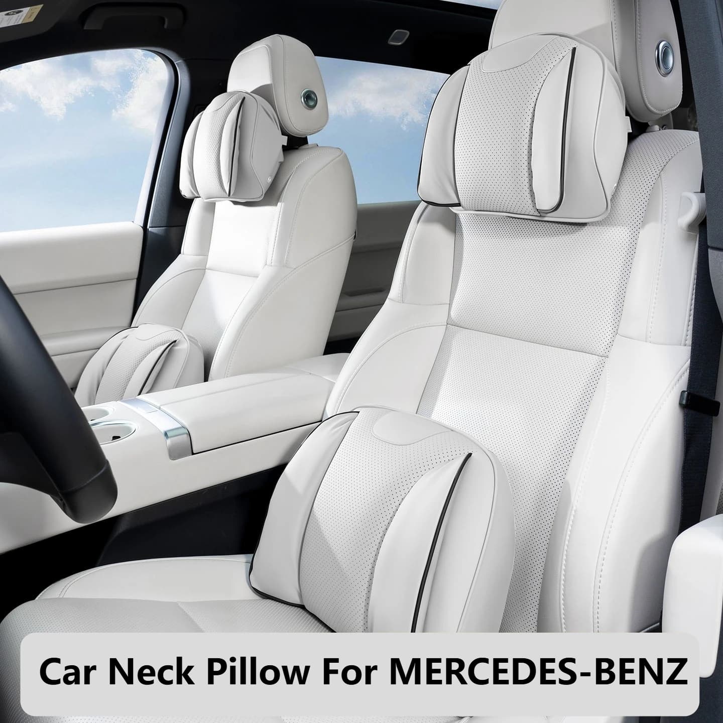 For Mercedes-Benz Car Neck Pillow Lumbar Support Luxury Ultra Soft Fit A C E Class W201 W210 W108 W204 W205 W203 W211 W124 W177