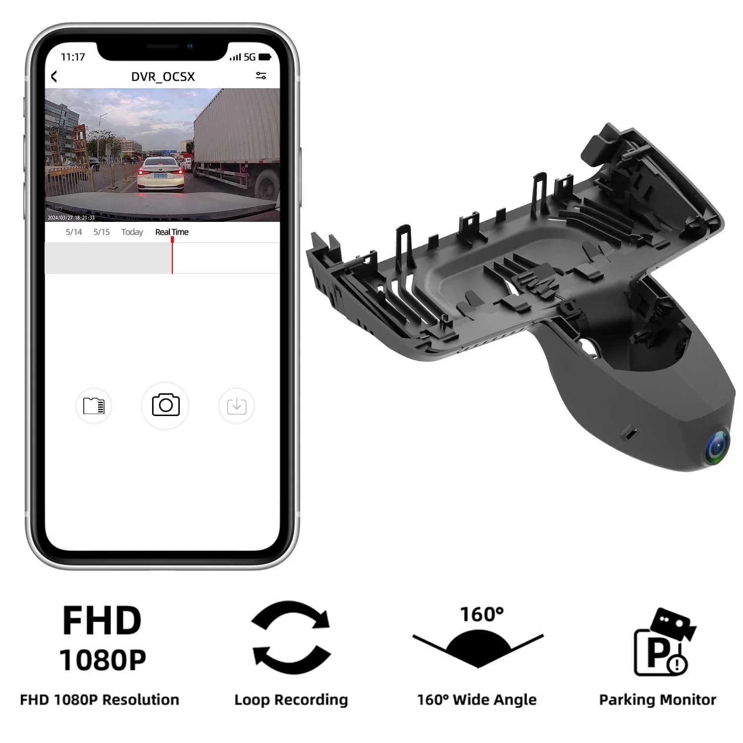 Dash Cam Recording 4K Car Camera DVR Video Recorder for Night Vision Car Video Recorder Integrated Wi-Fi for BMW X7 X5 Series 3 330