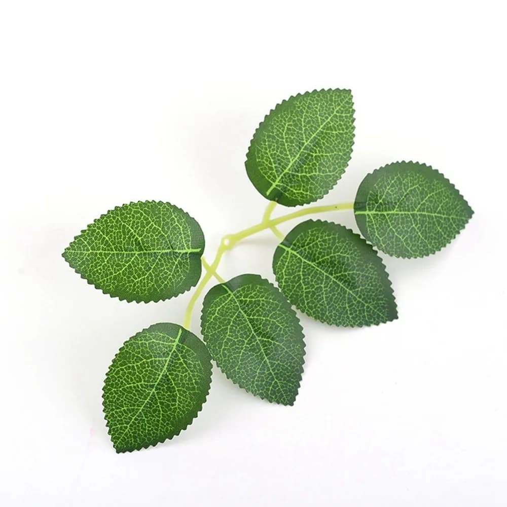 Silk Garlands for Home Decoration, Fin Plants, Artificial Rose Leaves, Bridal Accessories, Green Sheet