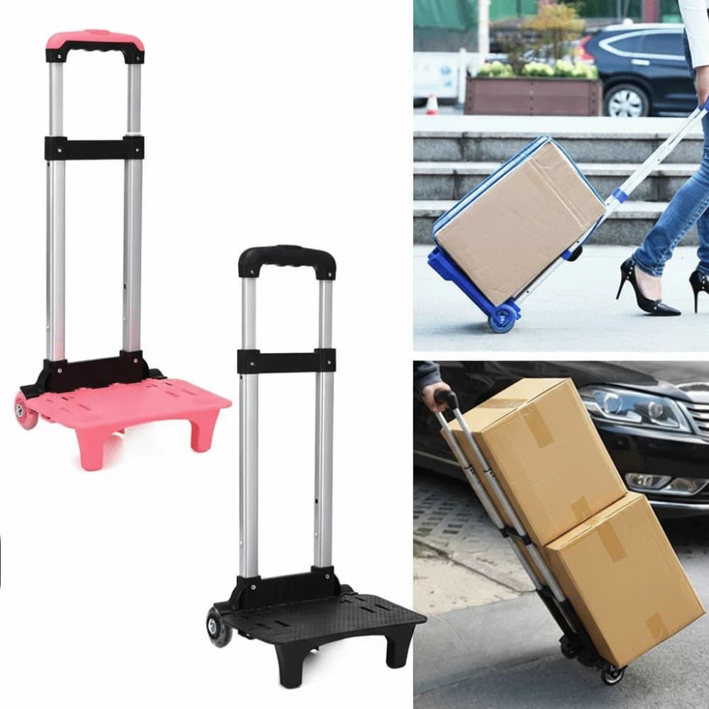 Foldable Luggage Travel 2 Wheel Durablel Trolley Rack Student Backpack Pet Bag Pullling Rod Carrier