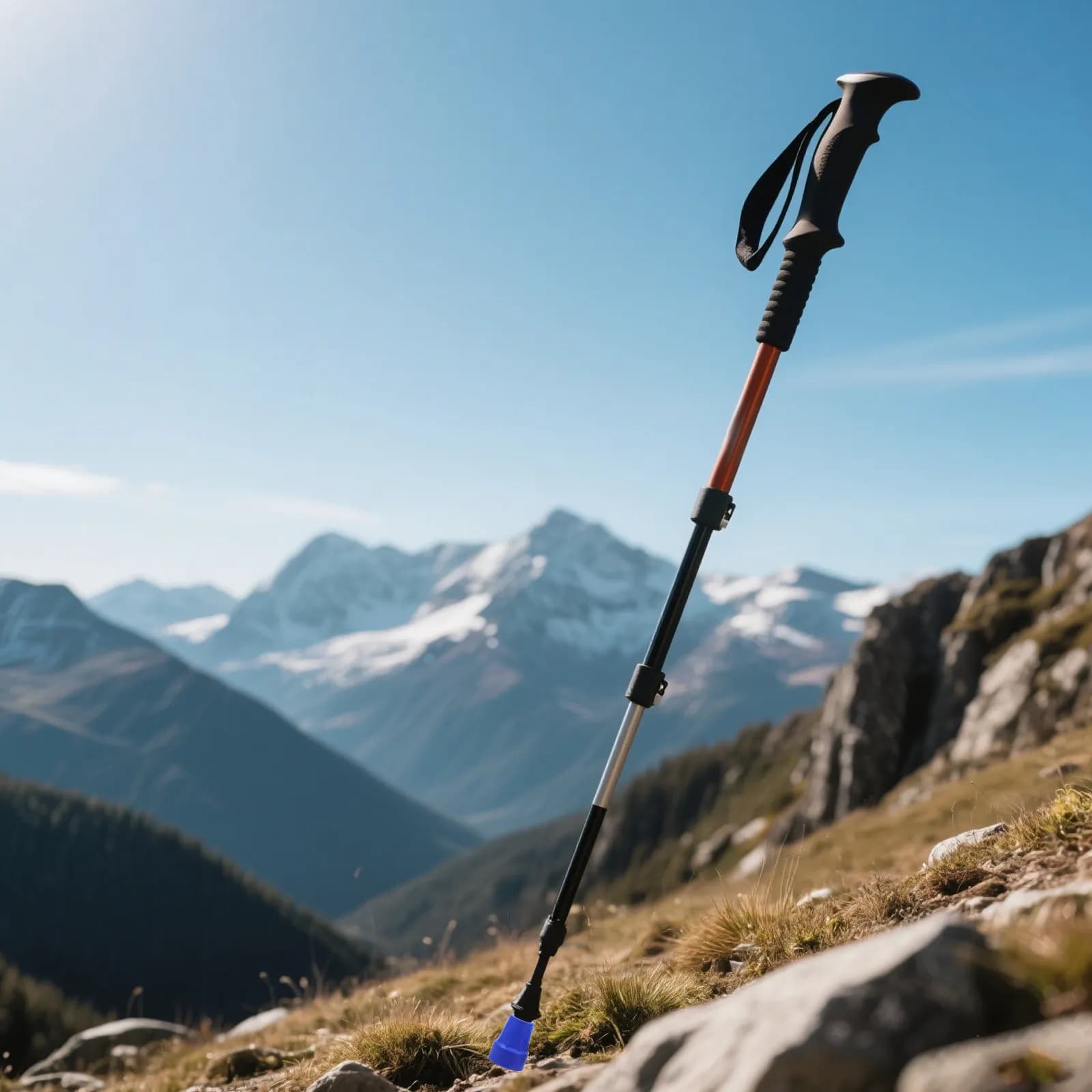 4 Pezzi Punte in Gomma Antiscivolo Blu per Bastoni da Passeggio, Base di Ricambio Resistente per Bastoni da Trekking, Accessori per Bastoni da Escursionismo