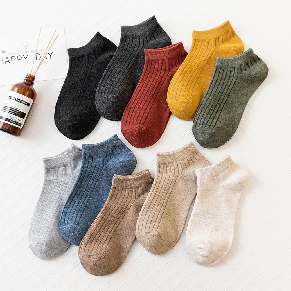 10 Pair Aesthetic Socks for Women Cotton Crew Ankle Cute Breathable Ladies