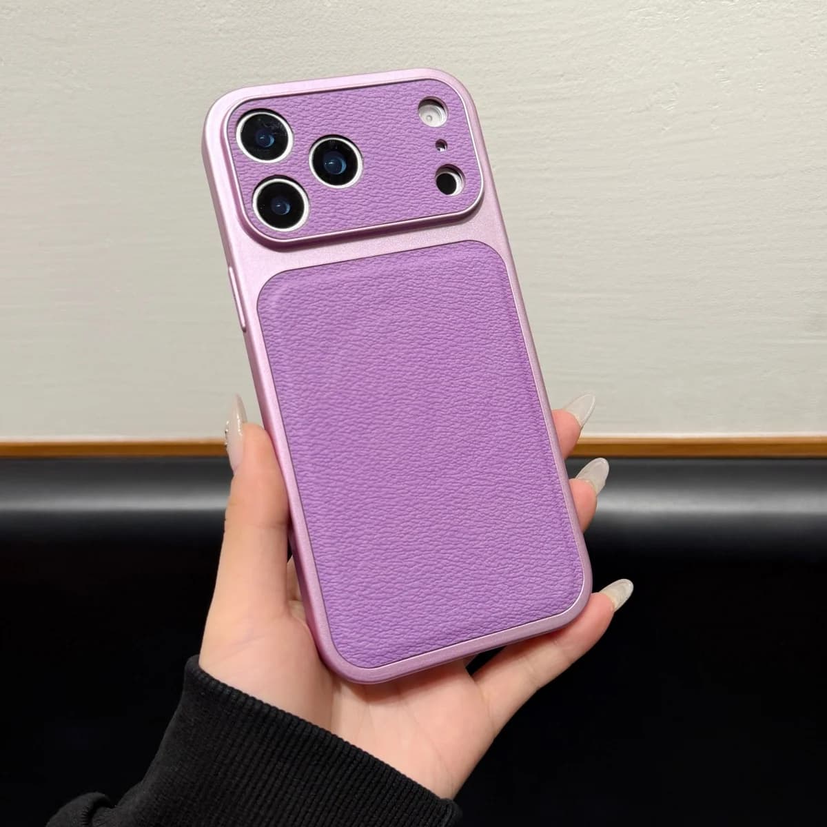 Custodia Magnetica Ufficiale in Pelle PU per iPhone 17 Pro Max 16 15 14 13 17 Pro con MagSafe, Colore Solido, Antiurto, Bumper Protettivo
