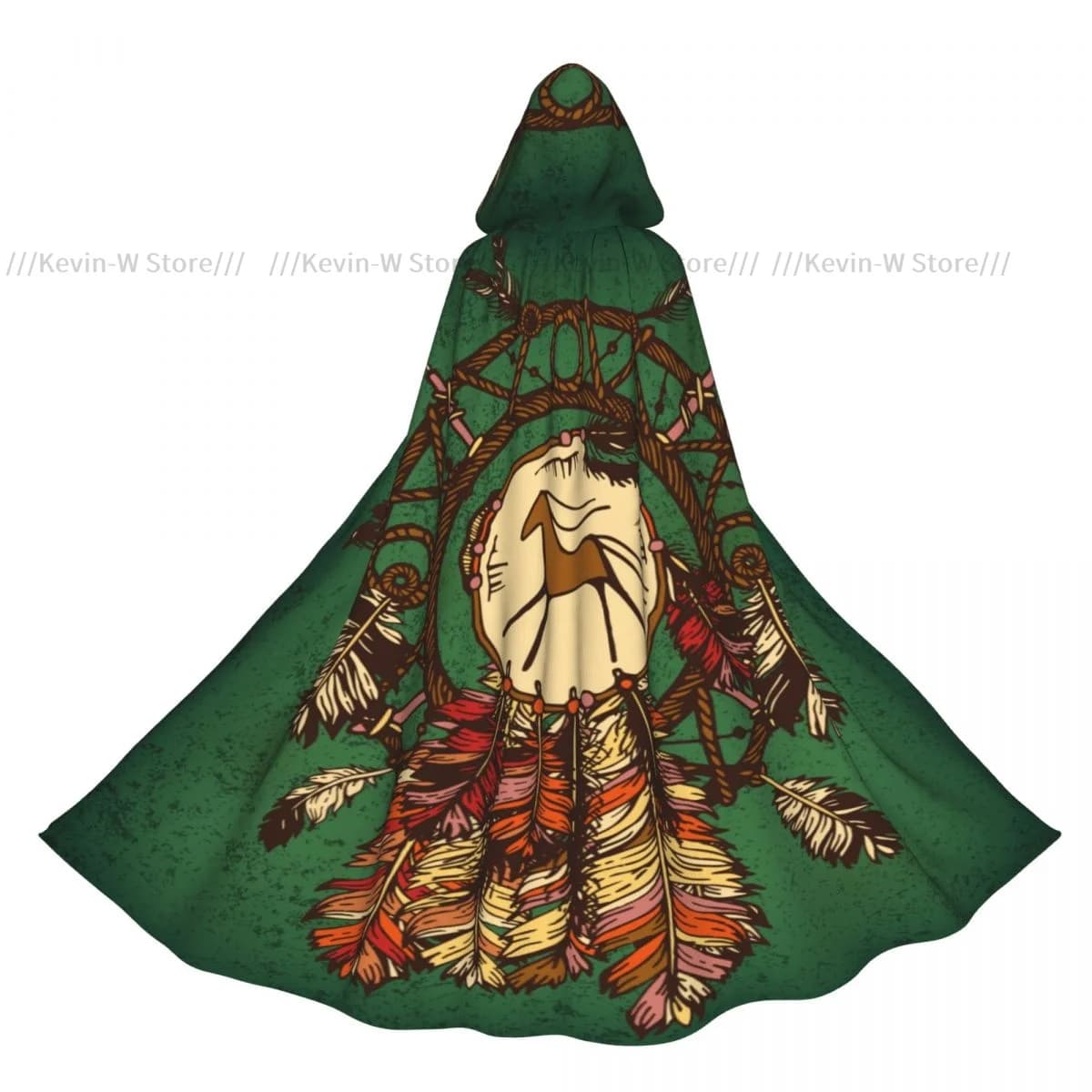 Dream Catcher Hooded Cloak Polyester Unisex Witch Cape Costume Accessory