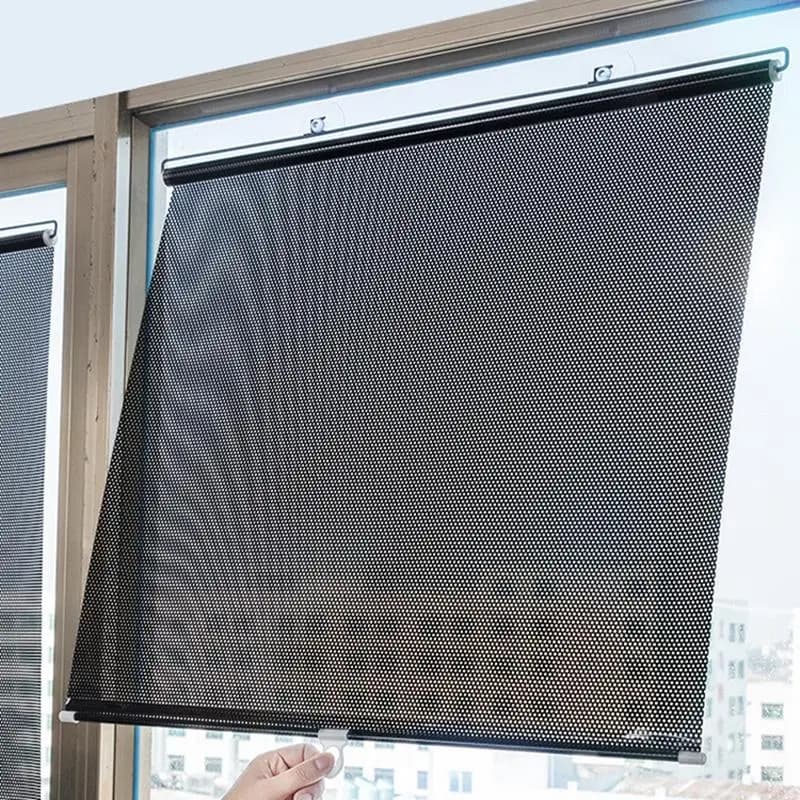 Retractable Shading Curtain Car Auto Side Window Roll Curtain Household Living Rooms Sun Shading Rolling Blinds Windshield Cover