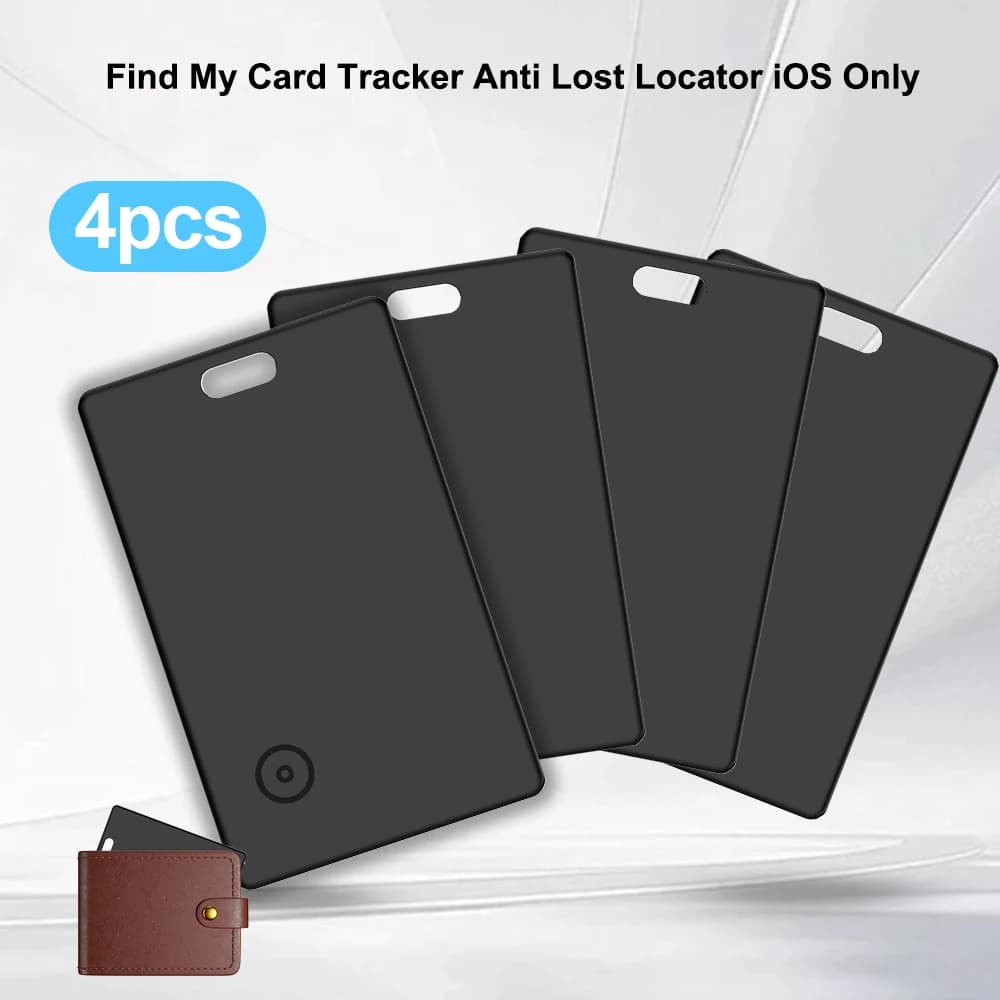 Anti Lost Tracker 4PCS Ultra Thin Card Tracker Find My Locator iOS Only for Wallet Bag Passport Backpack Suitcase Laptop