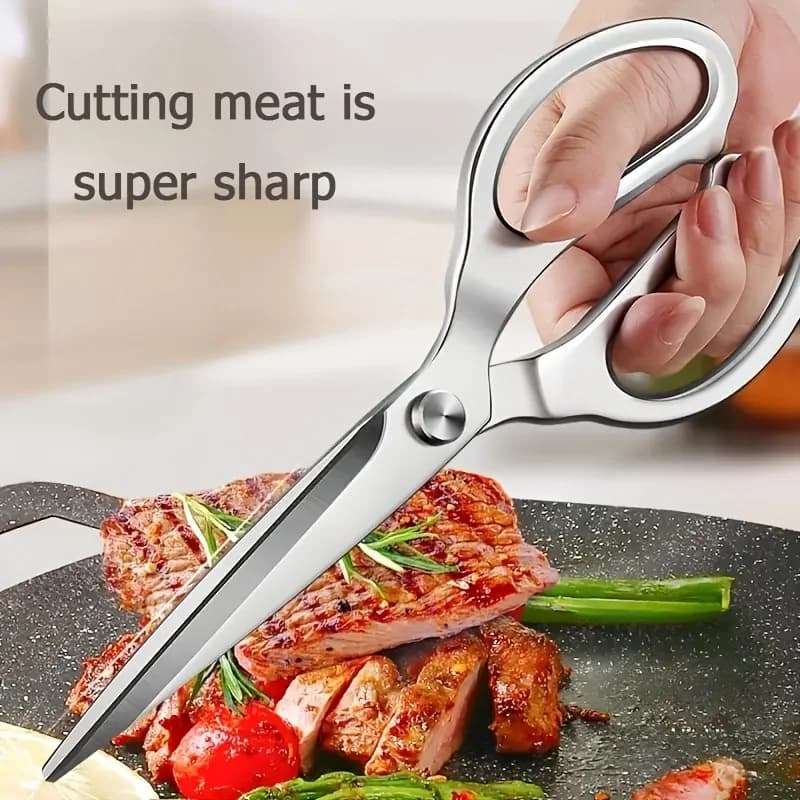 Forbici da cucina in acciaio inossidabile, potenti forbici multifunzionali per la casa per carne, pollame, copertura per forbici magnetiche gratuite
