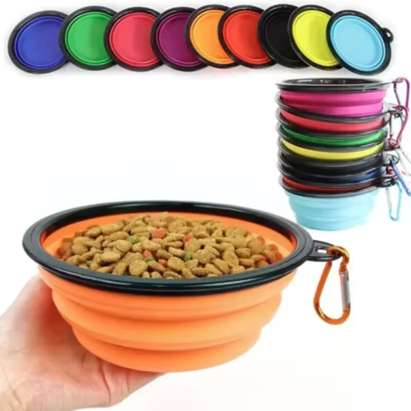 350ML/1000ML Durevole TPR Portatile Ciotola di Cibo Per Animali Domestici Per Gatti E Cani Pieghevole In Silicone Da Viaggio All'aperto acqua Ciotola di Cibo per Animali Domestici