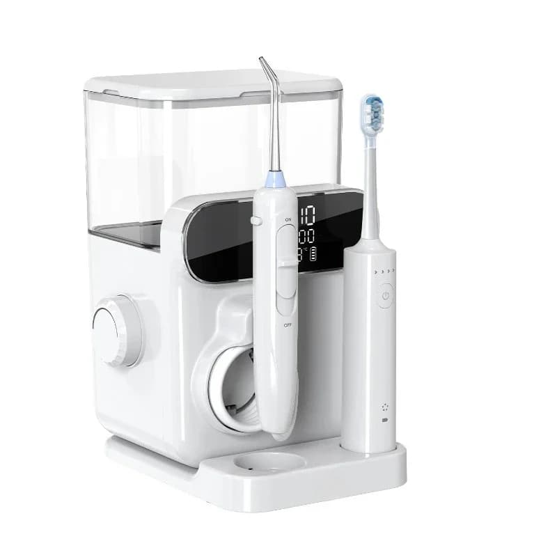Nuovo Dispositivo Dentale 2-in-1: Idropulsore e Spazzolino Elettrico da Tavolo per Uso Domestico