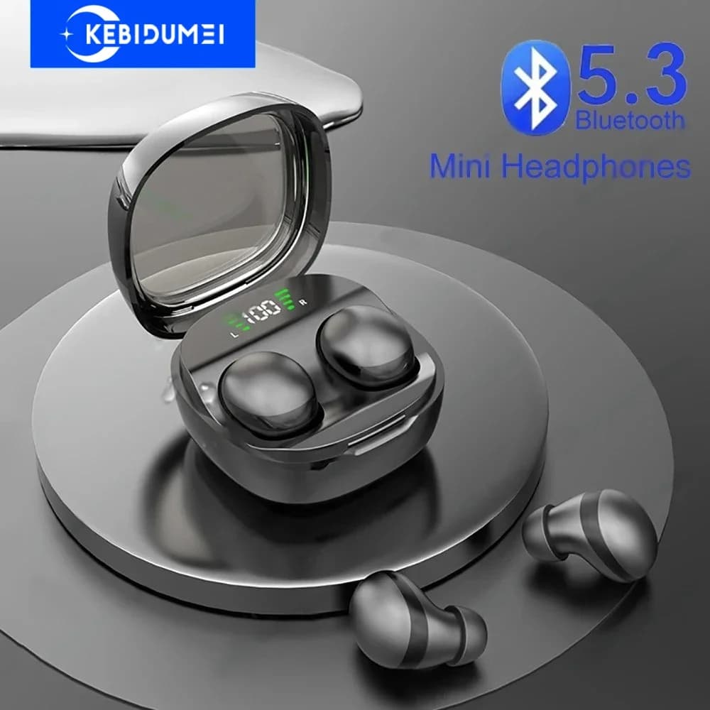 Cuffie Bluetooth 5.3 invisibili Auricolari per dormire Cuffie stereo HiFi wireless Auricolari con riduzione del rumore per Xiaomi Huawei