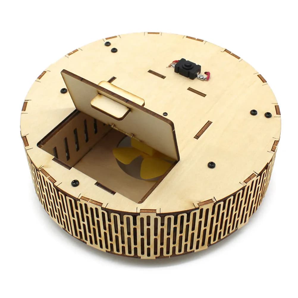 Kit Scientifico Fai-da-Te per Robot Aspirapolvere Elettrico, Esperimento STEM per Bambini, Puzzle 3D in Legno, Costruzione Educativa di Ingegneria