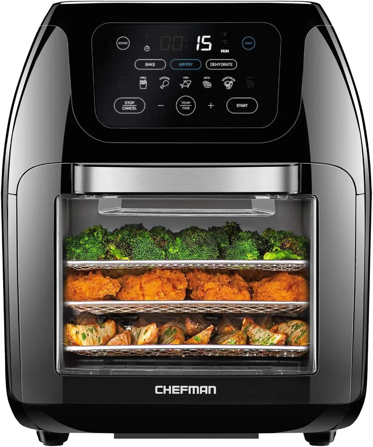Multifunction Digital Air Fryer with Roast, Dryer, Convection Oven, 17 Preset Programs, Family Size XL 10L