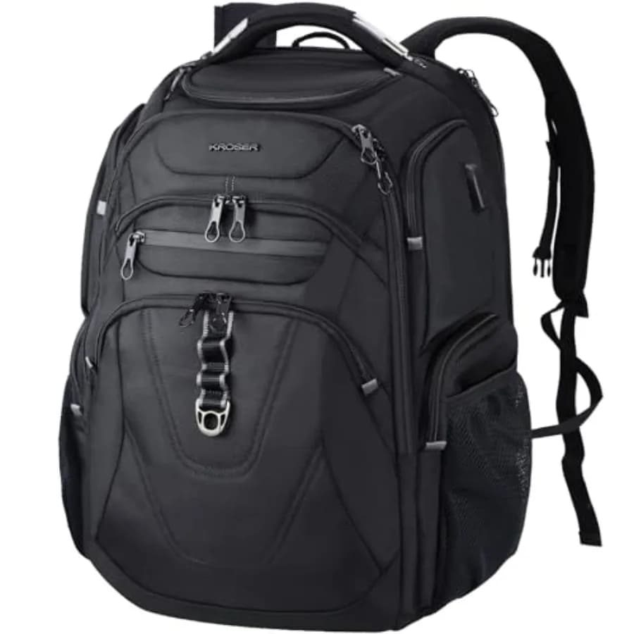 Zaino da Viaggio per Laptop Compatibile TSA, Zaino da Gaming XXXL, Zaino Impermeabile per College, Zaino Business con Tasche RFID