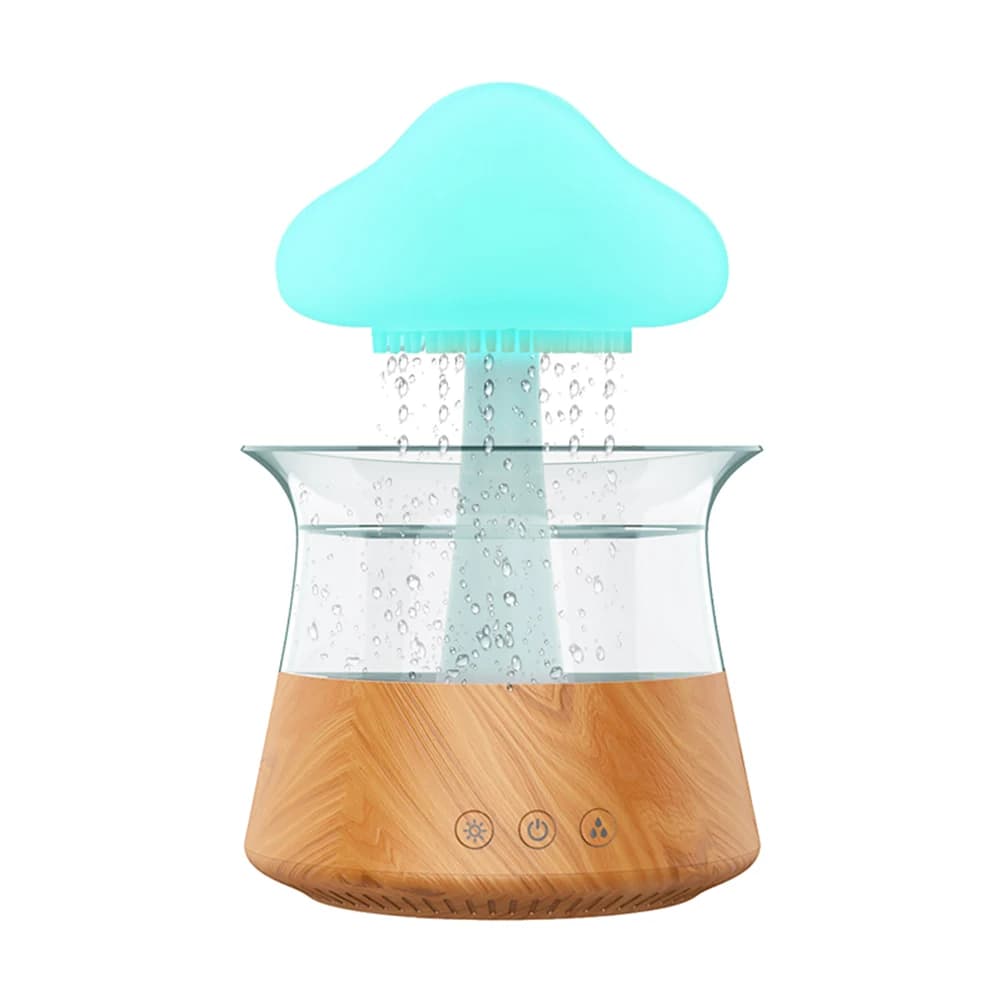 Umidificatore d'Aria a Forma di Fungo con Luce Notturna Colorata, Diffusore di Oli Essenziali, Idrata la Pelle e Allevia la Stanchezza per Camera da Letto e Cameretta