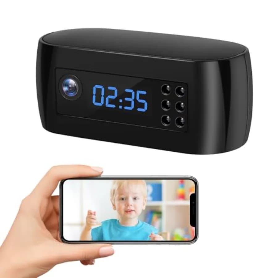 Telecamera Wireless HD 4K con Visione Notturna e Rilevamento del Movimento, Angolo Ultra-Ampio 160°, Videocamera WiFi per Monitoraggio Bambini e Sicurezza Domestica