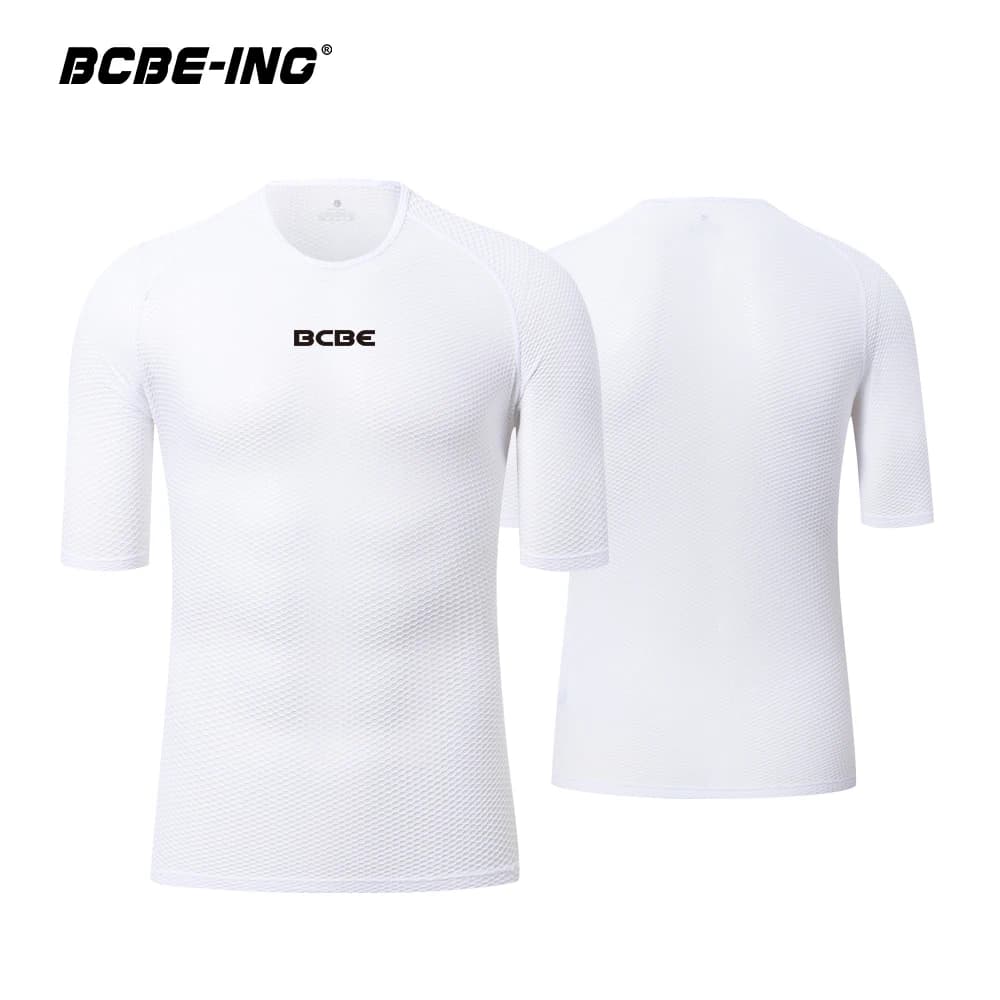 BCBE-ING Uomo Strato base da ciclismo Maniche corte Traspirante Maglia ad asciugatura rapida Canottiera da bicicletta MTB Bici da strada Intimo Camicia da ciclismo