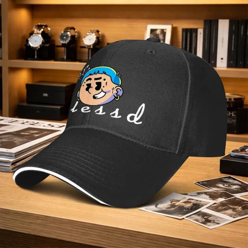 Blessd Cartoon Adjustable Baseball Cap – Unisex Trendy Peaked Hat for Fishing, Golf, Camping, Hiking