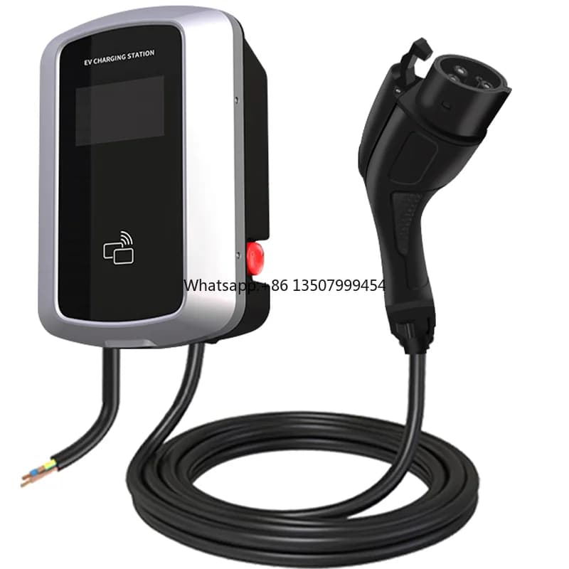 Nuova Stazione di Ricarica EV Intelligente da Parete da 11kW, Tipo 1, con Protezione IP54, Display LCD, Ingresso 85V-265V
